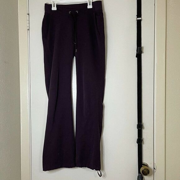 Athleta purple cropped trouser jogger workout pants size 0 - Picture 1 of 7